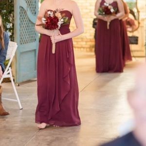 David’s Bridal Wine Bridesmaid/Prom Dress